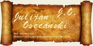 Julijan Osećanski vizit kartica